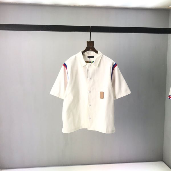 

2021ss spring and summer new high grade cotton printing short sleeve round neck panel t-shirt size: m-l-xl--xxxl color: black white aa243, Black;brown