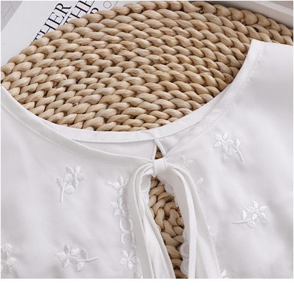 

new sweet fake collar for women lace flower false collar white color detachable collars women clothes acc qyllbg, Blue;red