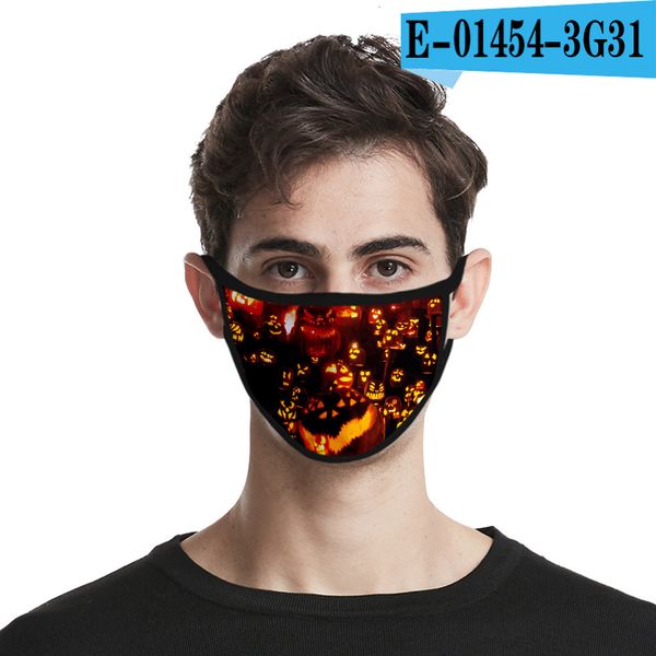 

factory price pumpkin party fashion masks spider halloween 3d printed cotton face mask anti dust washable reusabl pyr2s