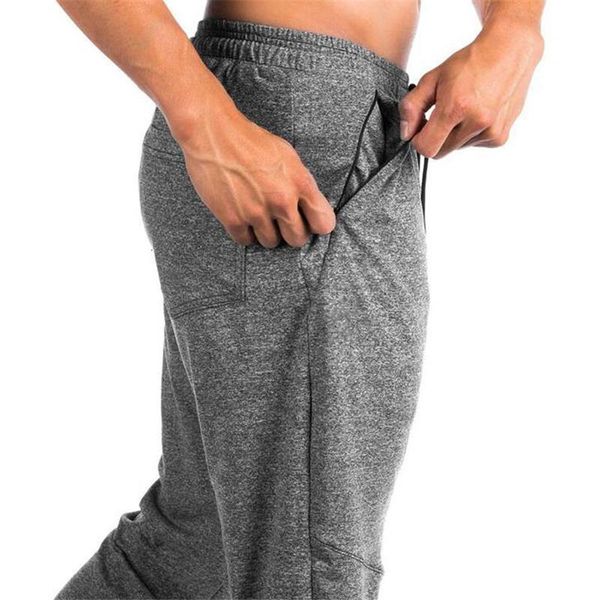 

brand 2020 summer new fashion thin slim fit gyms pants men casual sweat trouser joggers bodybuilding fitness sweatpants, Black