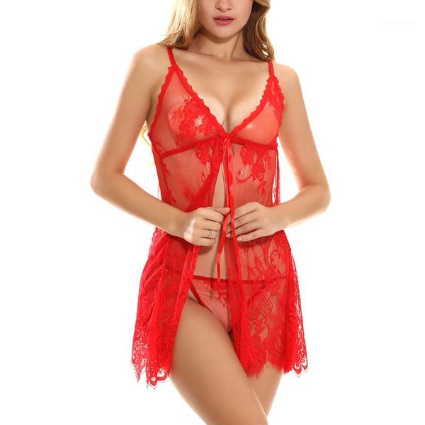 

red slips women lace transparent underwear sleepwear plus size lace backless intimates floral slip dress femme slips1, Black;red