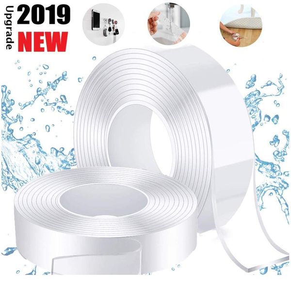 

1/2/2 / 5 / 5m многоразовая двусторонняя клейкая нано любезному ленты съемные наклейки моющиеся клейкие петлиные диски галстуки glu sqcwms