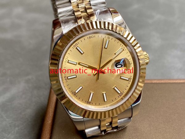 

classic 18k gold dial mens watch u1 factory 41mm 126334 stainless steel jubilee automatic mechanical waterproof sapphire luxury wristwatches, Slivery;brown