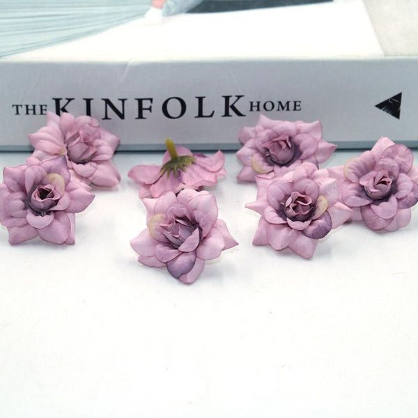 

новые 20 шт. искусственный цветок 4.5 см ретро шелковая розовая голова свадьба дома новогоднее украшение diy гирлянда скрапбияна подарочная