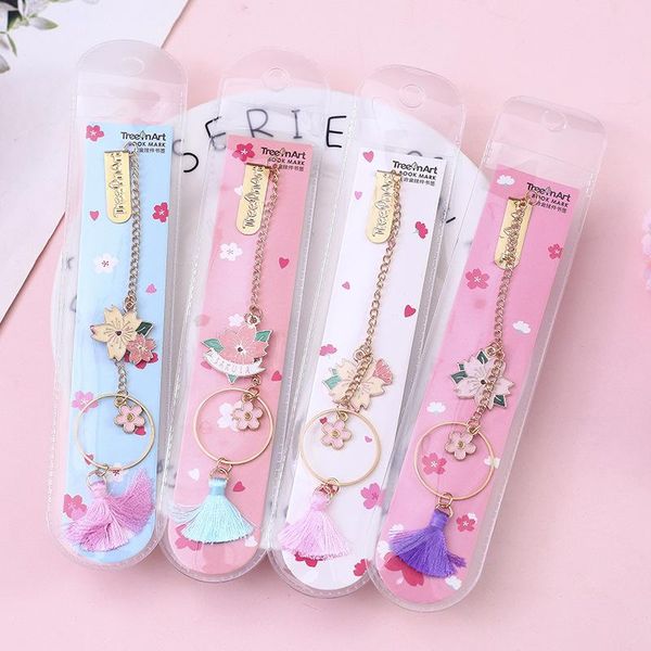 

cherry blossom alloy pendant bookmark children student gift stationery school office supplies color random cherry blossom h wmtwpk