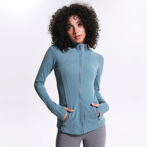 

2020 autumn and winter new yoga sports jacket women nylon stretch zipper running yoga long-sleeved top, Black;red