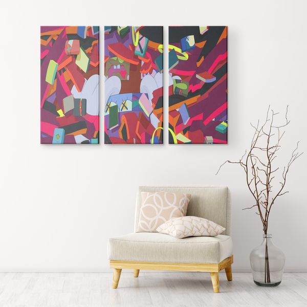 

set of 3 pieces canvas wall art home decor handpainted &hd print oil painting on canvas wall art canvas pictures 210107