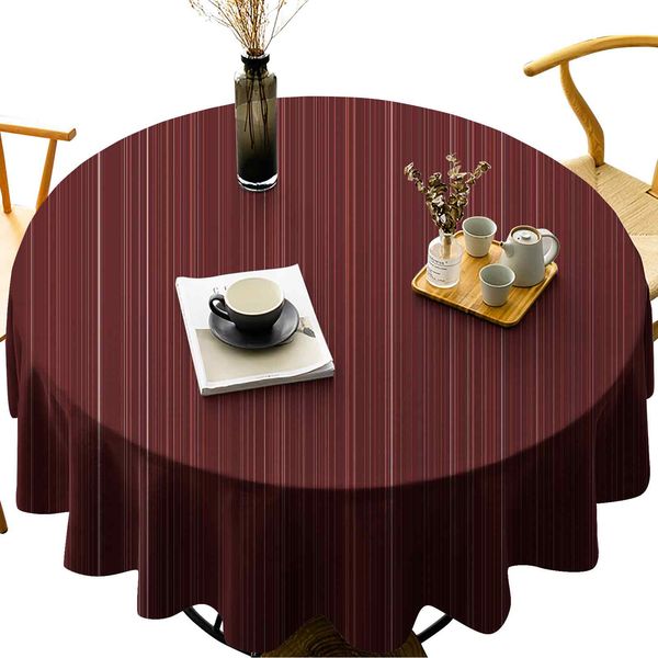 

wipeable round table cover classical striped display with thin lines modern fashion repetitive abstract pattern