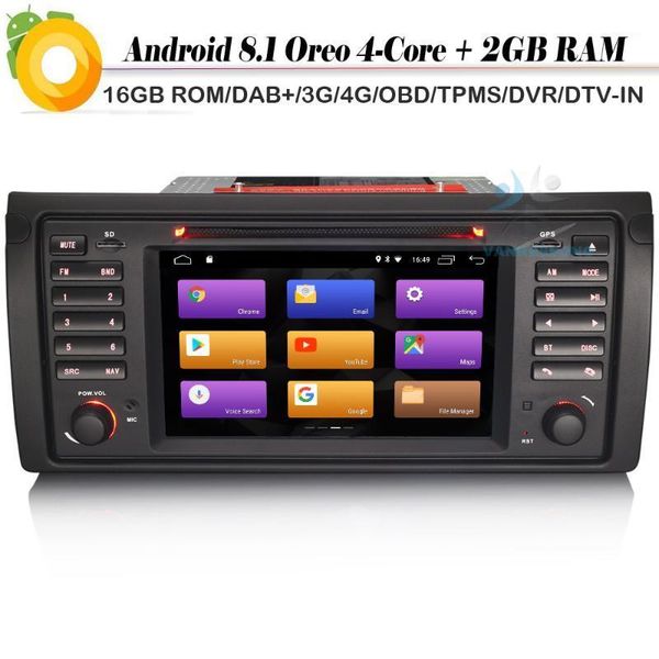

7" quad core android 8.1 autoradio car stereo dab+ wifi 4g bt gps rds obd tpms car radio player for 5 series e53 e39 m5 x51