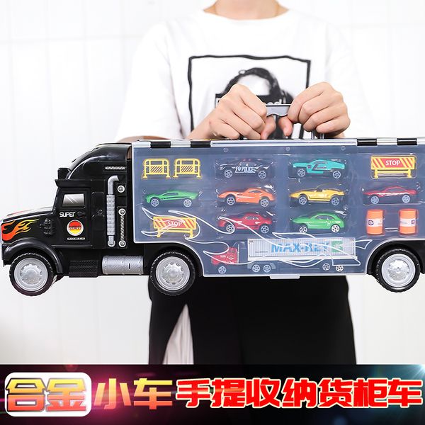

large alloy model toy set boy transport children car simulation container truck
