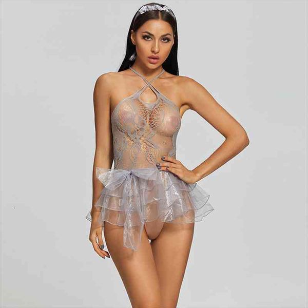 

woman tulle costumes temptation see through lace fashion bow lingerie sets underwear maid uniform nightdres sweet, Black;red