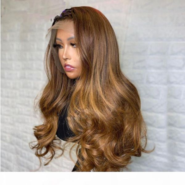 

highlight blonde 5*5 pu silk base human hair water wave lace front wig with baby hair pre plucked peruvian remy hair, Black;brown