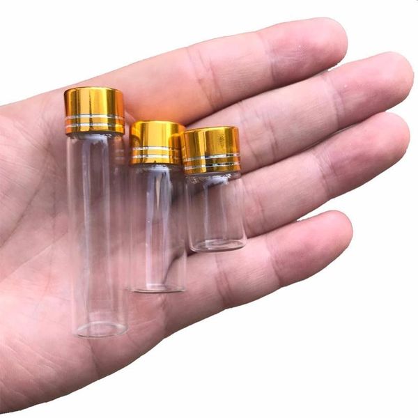 

2ml 4ml 6ml mini glass bottles crafts cute bottles aluminum cover empty wishing gift bottles jars decorate 100pcs bbytic