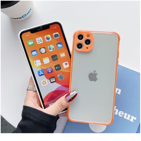 

shockproof sile phone case for iphone se2 xr xs max 7 8 6s plus x matte soft frame hard pc c wmtpmy