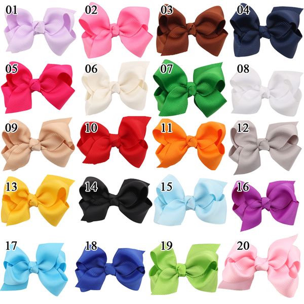 

baby girls ribbon bow hairpin hair clips kids hair accessories ribbon bowknot hairpin boutique headwear children girls barrettes hair clips, Slivery;white