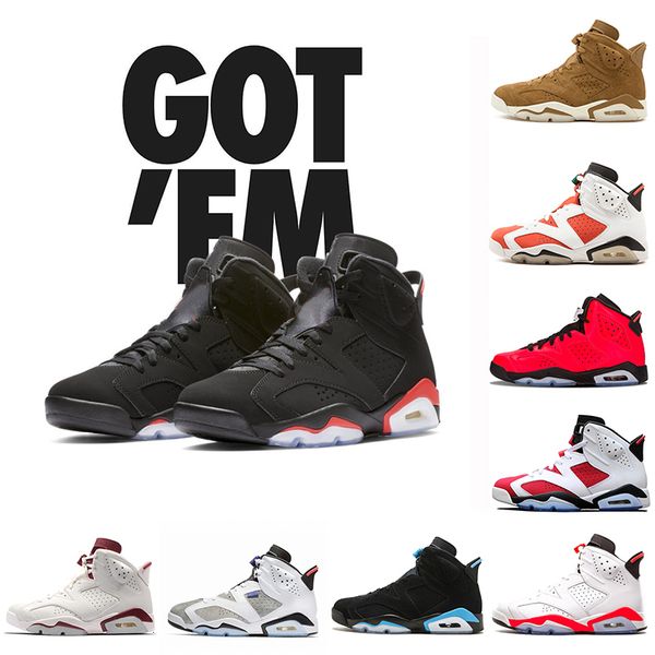

new black infrared 6s vi 6 reflective bugs bunny men basketball shoes black infrared tinker flint unc carmine wheat sports sneakers, White;red