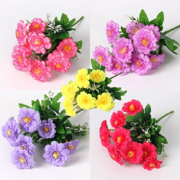 

decorative flowers & wreaths 10pcs artificial peony leaf branch for wedding home office el bridal bouquet decoration 6 color choose