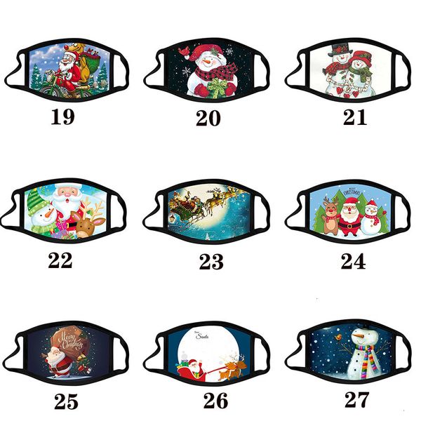 

cotton calico anti-fog masks washable color christmas mask cartoon fa