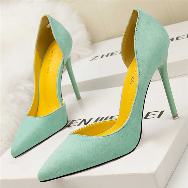

famous brand 2022 women 11cm high heels pumps scarpins wedding bridal stiletto lady fetish candy colors blue burgundy sweet shoes designer c, Black