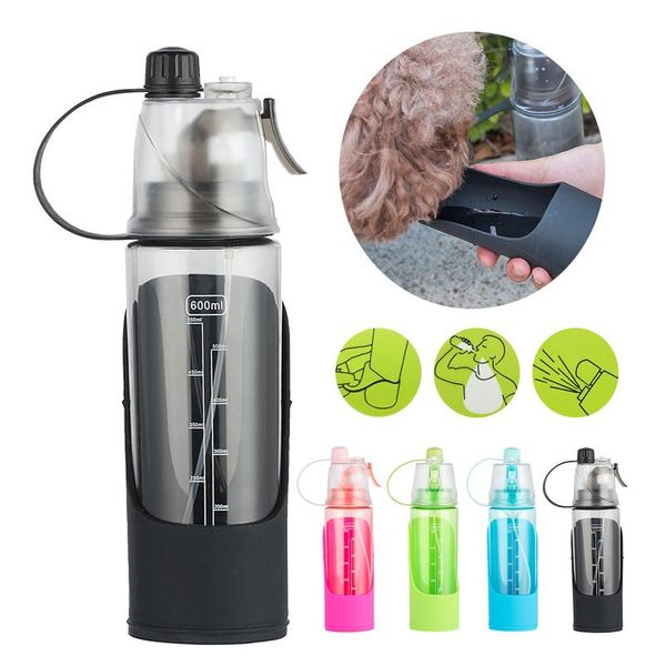 

600ml dog water bottle portabal travel pet puppy cat water dispenser feeder dog bowl for small medium dogs cats drinking jllnld