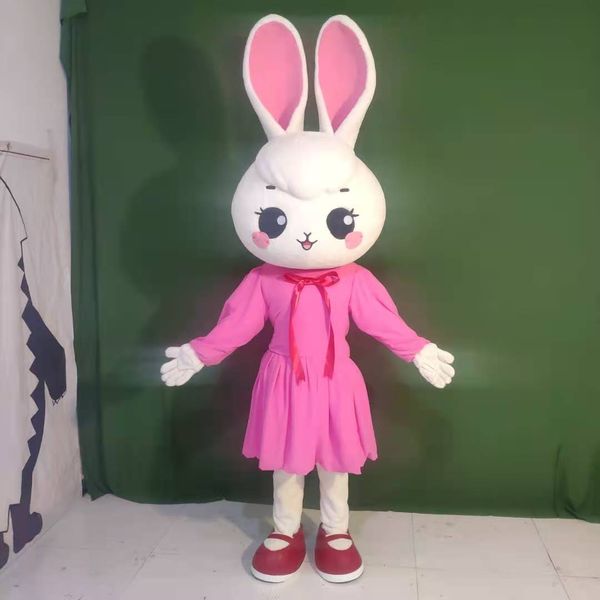 

real pictures rabbit mascot costume ing, Red;yellow