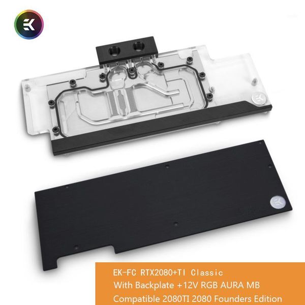 

ek-fc rtx2080 +ti classic 12v rgb gpu water block for nvidiaÂ® geforce rtx 2080 and rtx 2080 ti graphics card with backplate1