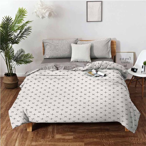 

vintage classic with floral like icons on the pale grey backdrop nature imagebedding 3-piece set