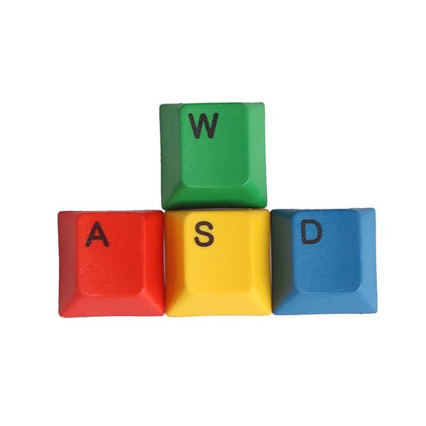 

4pcs a set oem profile rgby color pbt dyesub keycaps wasd / arrow key keycap set for mechanical keyboard