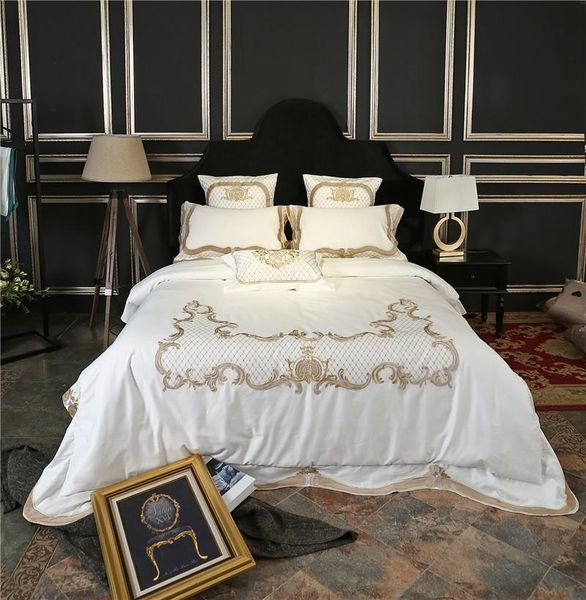 

egyptian cotton embroidery luxury royal white bedlinen bedclothes bedding sets duvet cover bed sheet pillowcase38