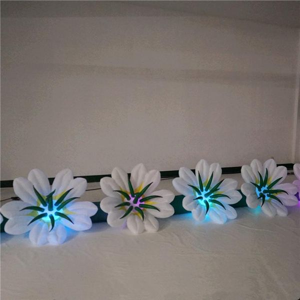 Надувные цветы цепи со светодиодными и вентиляторами CE для украшения свадебных или музыкальных вечеринок.