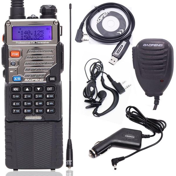 

walkie talkie baofeng uv-5re 8w powerful 3800mah 10km long range uhf vhf band cb upgrade of uv5re for hiking portable ham radio