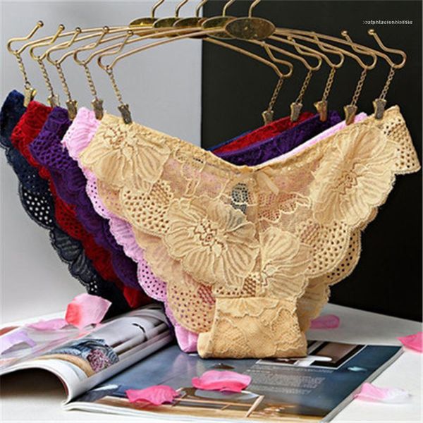 

low waist briefs fashion trend seamless lace breathable underwear designer female comfortable soflt hollow out bow panties ladies, Black;pink