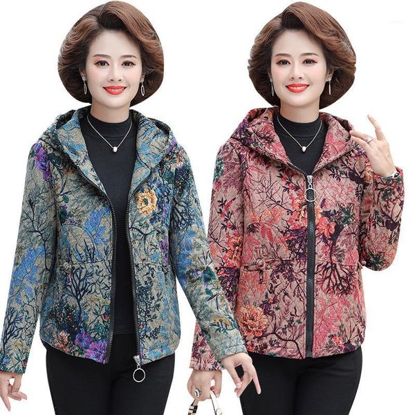 

winter coat women 2020 fashion winter jacket women cotton padded parka outwear hooded 5 colors floral female jacket coat 5xl1, Black