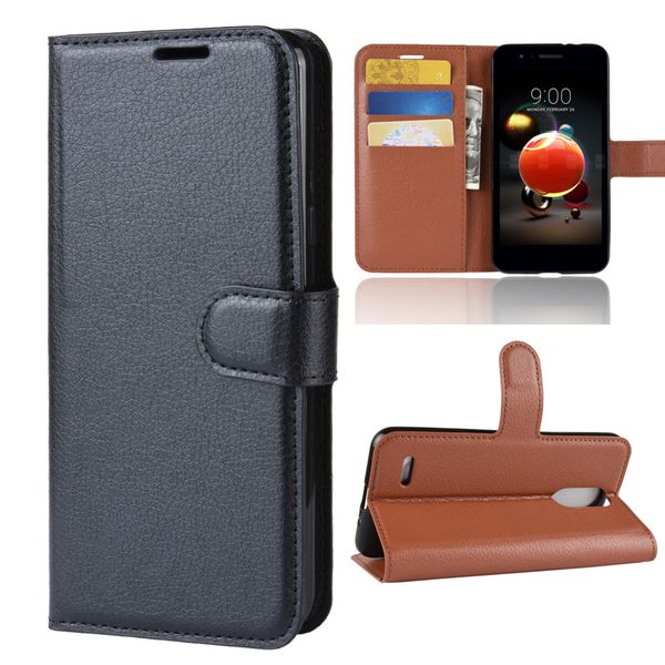 

wallet cover card holder phone cases k8 x210em ( same as for lg k9 ) pu leather case protective shell