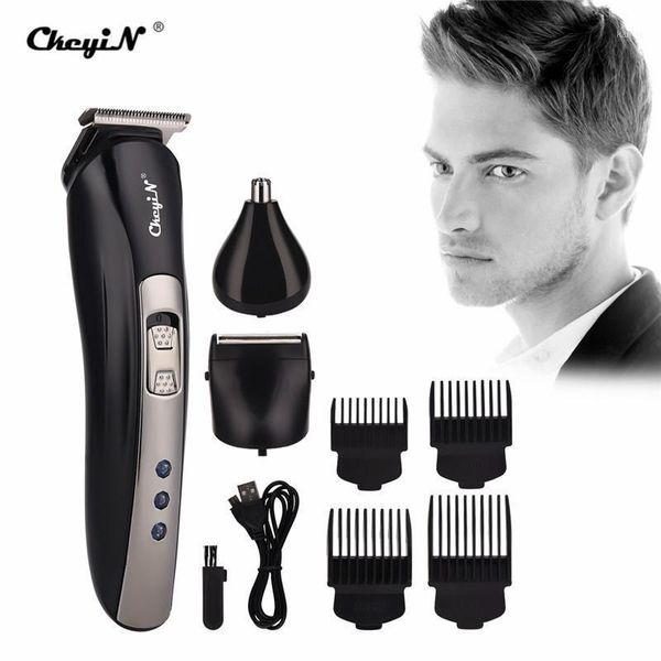 

hair clippers 3 in 1 electric clipper cordless men ear nose trimmer rechargeable beard shaver razor professional grooming kit 311