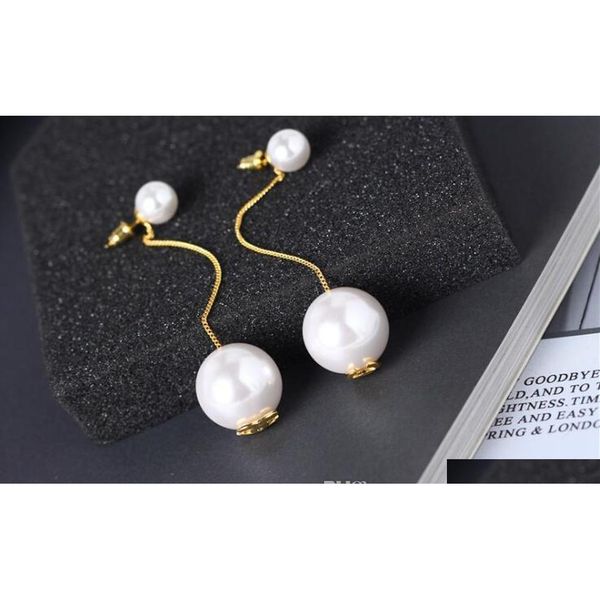 

pearl long tassel luxury designer stud earrings c letters dangle earring fashion jewelry for wom sqcvoy homes2007, Silver