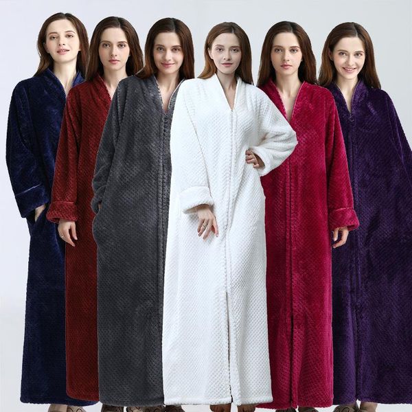 

bathroom towel sets autumn winter zipper nightgown flannel couple's nightdress bathrobe warm pajamas microfiber towel towels