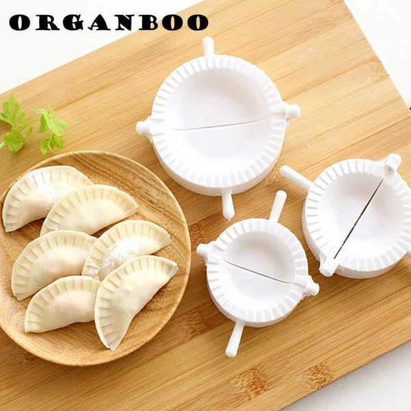 

baking & pastry tools 3pcs/set dumpling maker gyoza mold mould dough press 3 size ravioli pie white color1