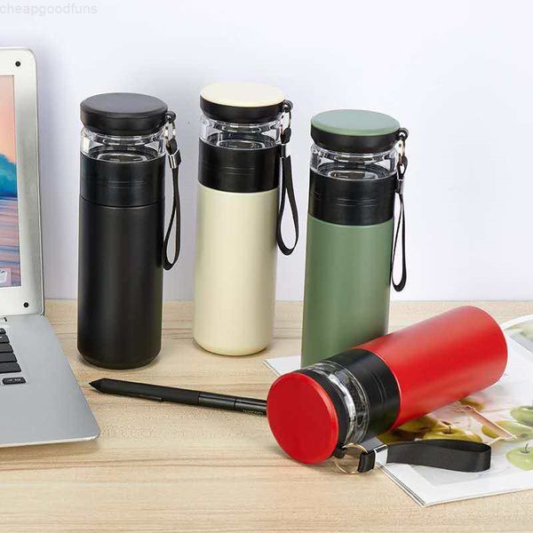 

500ml stainless steel portable water bottle with infuser outdoor office tea mug