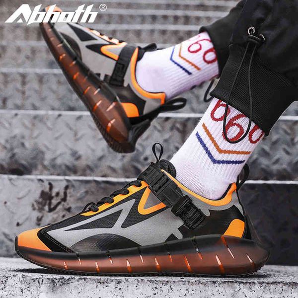 

ab men running shoes lace-up breathable sneakers outdoor flat non-slip wearable for zapatillas hombre size 46, Black