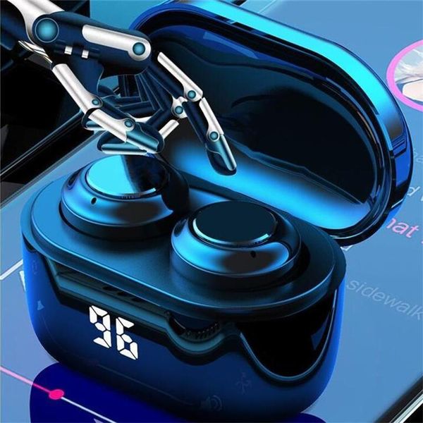 

a6 digital display tws bluetooth headset 5.0 mini in-ear dual wireless earbuds cross-border earphone ear buds sell