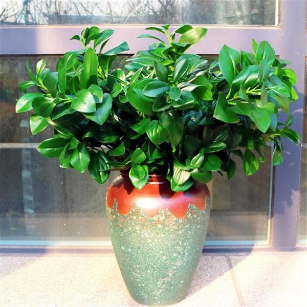 

decorative flowers & wreaths 10pcs fake greenery peperomiate trophylla branch artificial green olive stems for home office wedding road lead