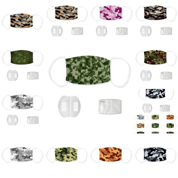 

camouflage for men women with filters dustproof anti-dust anti-smog breathable washable outdoor sports cycling face masks 5 nmgh4