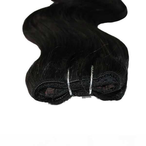 

micro ring human hair weave bundles body wave flip in hair extensions easy fish line #1b #2 #4#6#8 100g set hair extensions, Black