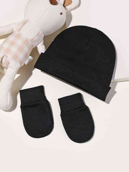 

baby solid beanie & gloves she02, Yellow