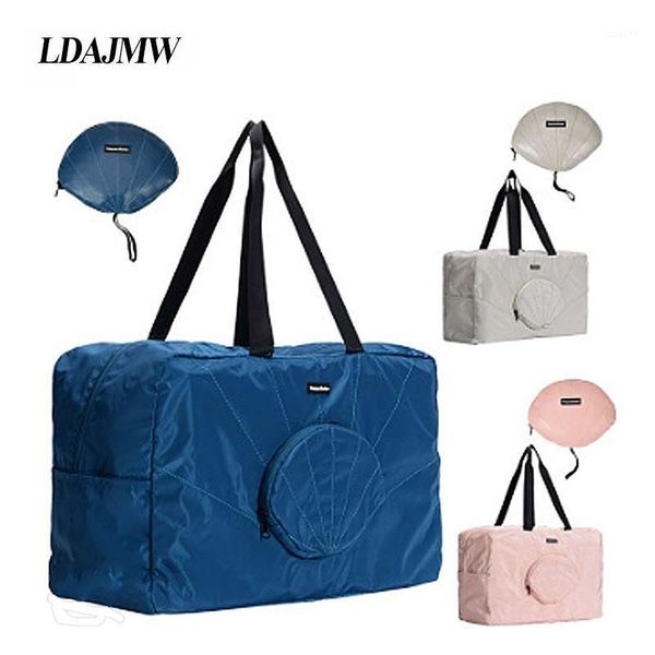 

ldajmw casual large capacity luggage packing tote/shoulder travel shopping big bag folding clothes storage pouch organizer1