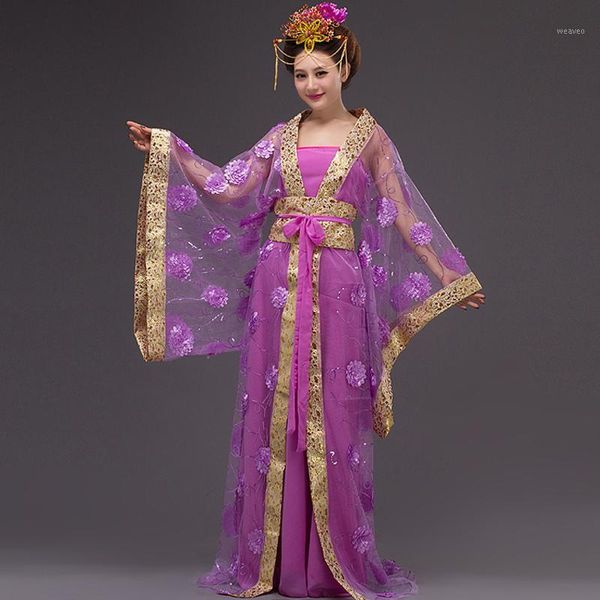 

new arrival purple chinese ancient infanta dramaturgic dress p costume han dynasty princess dress cosplay  0813061, Black;red