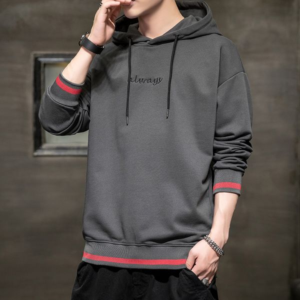 

men's hooded 2020 solid streetwear male pullovers with round hoodie yqgw, Black