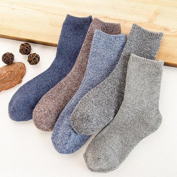 

men's socks 1 pair men harajuku gray ankle fashion winter cotton high-quality crew casual wholesale, Black