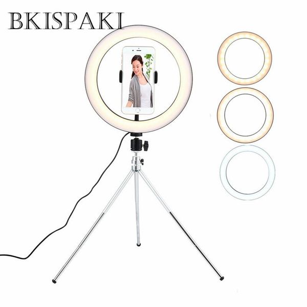 

portable selfie video ring light dimmable led p studio camera phone pgraphy enhancing with phone holder usb ringlights